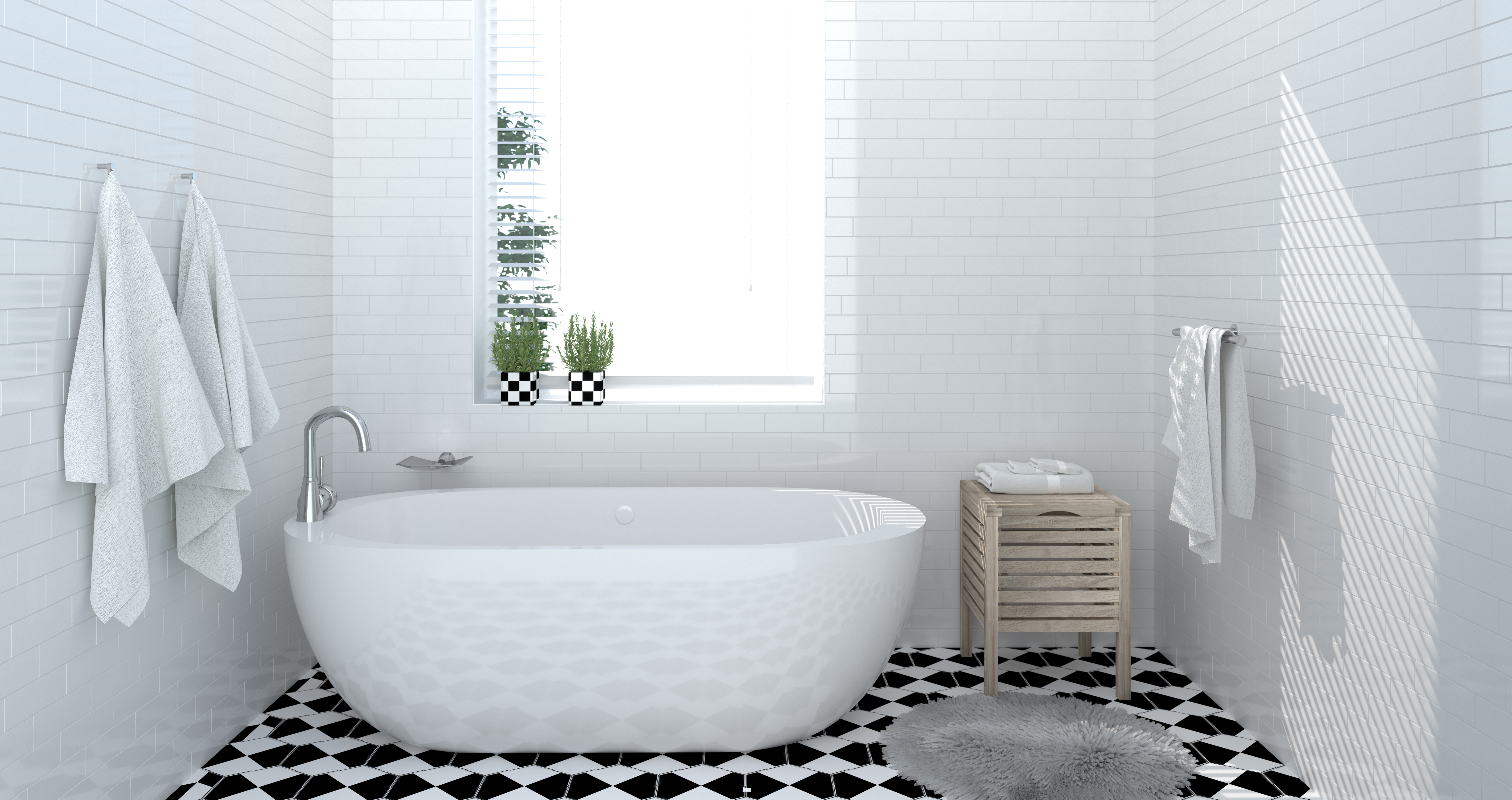 bathroom interior,toilet,shower,modern home design 3d rendering for copy space background white tile bathroom